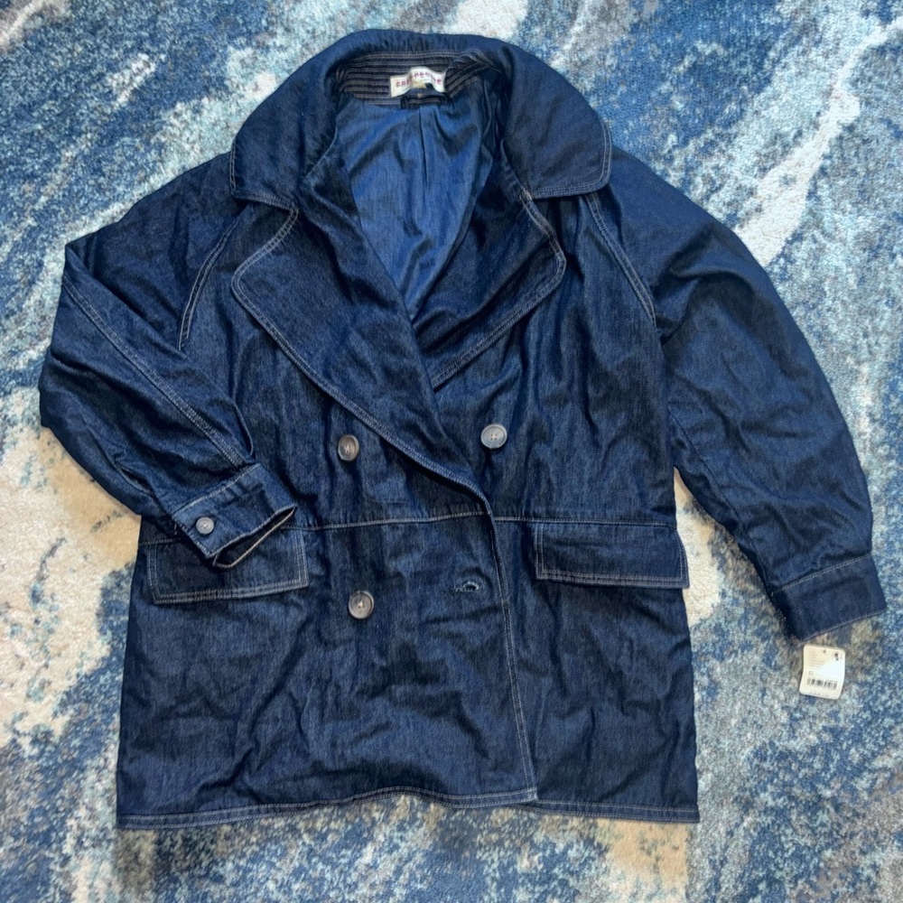 Free People Denim Car Coat